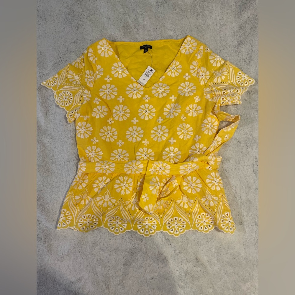NWT TALBOTS sz 4P floral Top